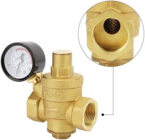 Water Pressure Regulator Brass, Adjustable Brass Water Pressure Regulator, DN20 Water Pressure Regulator for Horizontal Pipes - Image 5