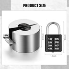 Frienda 4 Sets Outdoor Faucet Lock Hose Bib Spigot Lock,Round,Silver - Image 2