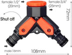 6PCS Water Hose Quick Connectors Plastic Rubber Coupler Pipe Adapter with Shut Off Valve for Irrigation System(Large) - Image 2