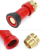 QWORK 2 Pcs Brass Fire Equipment Hex Nipple Adapter with 2 Pcs Fire Hose Nozzle- 1-1/2" Male NPT to 1-1/2" Male NST (NH), for Firefighting, Industrial & Agricultural - Image 5