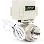 U.S. Solid 1 in Motorized Ball Valve with Programmable Auto On-Off Cycle Timer, 2-Way 304 Stainless Steel Electric Actuator, 00:00:00-99:59:59 Timing, IP67, AC/DC 9-24 V, NPT, for Water and Air - Image 3