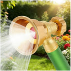 Hose Sprayer Nozzle Brass Adjustable Heavy Duty Garden Spray Attachment for Plant Watering Seedling Cultivation - Image 3