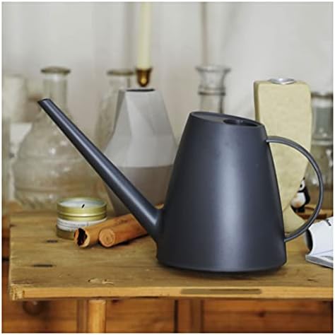 SUNESA Watering Can Watering Can for Indoor Plants 1.8L Handle with Long Spout Large Watering Pot for Indoor Outdoor Succulents Bonsai Garden Flower Spout Water Can (Color : Black) by Unknown