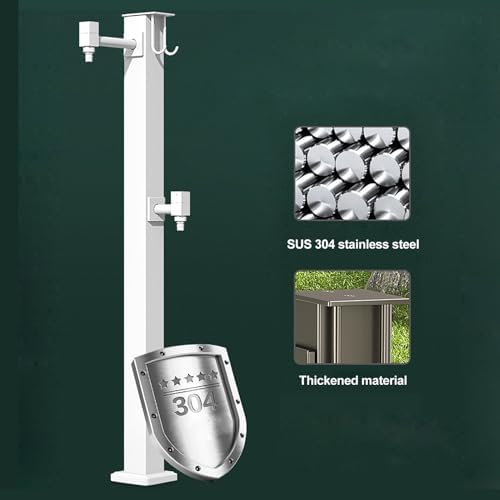 Frost Free Outdoor Faucet Garden Water Spigot Column Durable Hose Connector 80cm White C Bottom Inlet Ideal for Winter Use Anti Freeze Design Easy Installation - Image 5