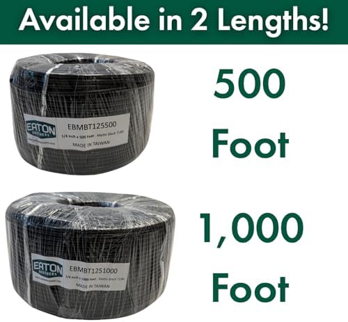Eaton Brothers 1/4 Inch Drip Irrigation Tubing 1000 ft – Durable Blank Irrigation Hose for Drip Irrigation Systems, UV-Resistant Flexible Garden Watering Tube for Landscapes and Raised Beds - Image 6