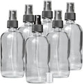 DMSOSTORE Glass Spray Bottles, 8 oz, BPA-Free Fine Mist Sprayer, Chemical-Resistant with Dust Cap, 6-Pack by DMSOSTORE