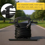 Ripeng 3 Pcs Heavy Duty Extension Cord and Hose Reel with Carrying Handle, Durable ABS H-shape Design Fits 100ft Cord Cable or Water Hose, 50ft Soaker Tube Management (Black) - Image 5