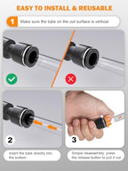 TIROL 200PCS Plastic Quick Connect Hose Fittings Straight Air Hose Fittings - Image 4