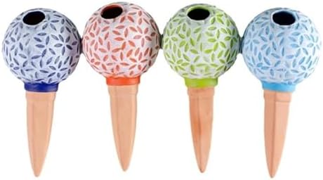 Plant Watering Globes 4pcs Self Watering Spikes Terracotta Plant Stakes Device Indoor by Unknown
