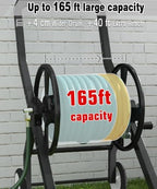 Artigarden Garden Hose Reel Cart with Wheels, Outdoor Water Hose Cart Black - Image 2