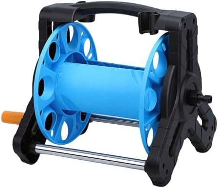Generic Portable Garden Water Hose Reel Cart, Wall Mounted Water Pipe Storage Organizer Holds Up to 82ft of 5/8 Inch Hose, Heavy Duty Pipe Holder, Ideal for Garden Watering Car Washing (Black and - Image 5