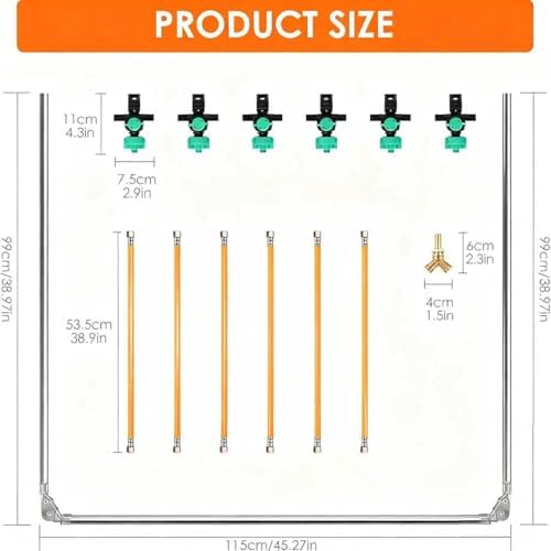 6-Nozzle Folding Sprayer Boom – 122" Spray Coverage for ATV & UTV Sprayers, Row Crop, Adjustable Spray Patterns, Folding Design for Easy Transport (Sprayer Boom) - Image 5