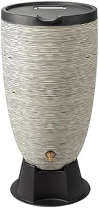 RTS Home Accents 50-Gallon Newport Rain Barrel with Stand and Removable Lid, Slate Color by RTSCompaniesInc