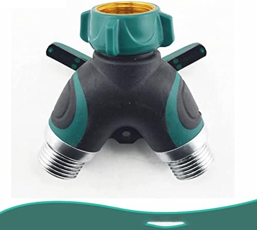 2 Way Y Valve Garden Hose Connector Splitter Adapter, Garden Hose Splitter with Valve, Garden Hose Y Valve Connectors (Color : Blue, Size : 10x8.8x4.8cm) by Unknown