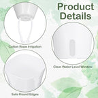 18 Pcs Self Watering Pots 3 Sizes Plastic Self Watering Planters Small Flower Plant Pot with Inner White Pot for Indoor House Plants, Flower (3", 4", 5") - Image 3
