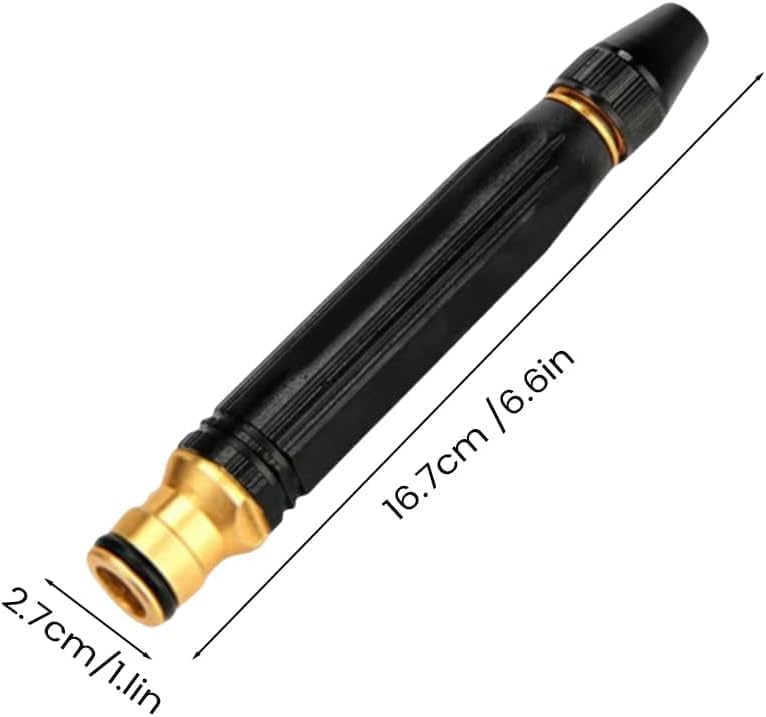 Heavy Duty Adjustable Hose Nozzle High Pressure Jet Sweeper Spray Nozzle (Black 3PCS) - Image 4