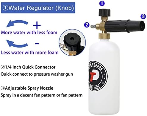 Tool Daily Short Pressure Washer Gun with Foam Cannon, 1/4" Quick Connect - Image 4