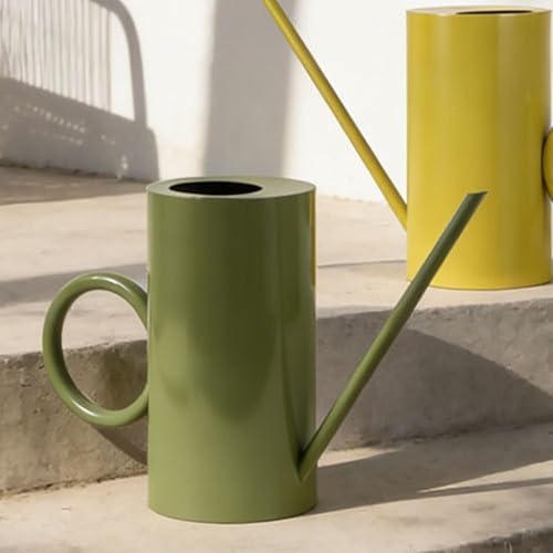 Watering Can, 1.5L Green Stainless Steel Long Narrow Spout Leakproof Metal Water Pot for Indoor Houseplants - Image 4