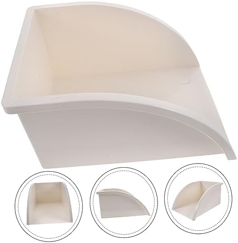 HOMSFOU PVC White Rainwater Collection Splash Block for Downspout Drainage - Image 3