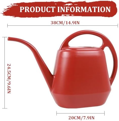 1 Gallon Watering Can, 4L Plastic Plant Watering Can with Long Spout Large Capacity & Precise Tool for Indoor and Houseplants, Claret Garden Outdoor.. - Image 2