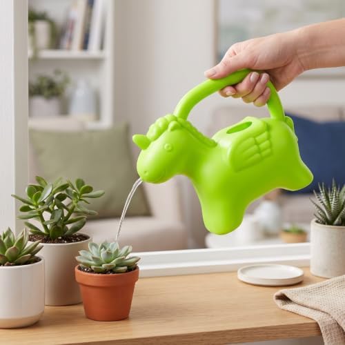 Haofy 3Pcs Animal Shaped Watering Cans, Plastic Handheld Set (Horse) - Image 3