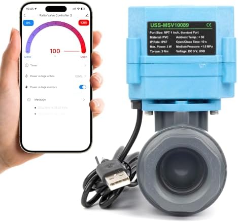 U.S. Solid Smart WiFi Water Leak Alarm Bundle with 1 Inch PVC Motorized Ball Valve, Smart Life App Automation, Remote Water Shutoff - Image 2