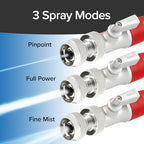 Pocket Hose 25 FT Silver Bullet 2.0 Expandable Garden Hose w/Turbo Shot Nozzle, AS SEEN ON TV, Lead-Free, Solid Aluminum Connectors, Easy On/Off Valve, Kink-Free, Leak-Proof (Pack of 2) - Image 3