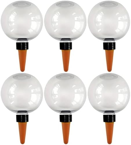 Plant Watering Globes 6Pcs, Self Watering Bulbs for Indoor & Outdoor Plants, Plastic Automatic Water System Self- Balls Irrigation Device by Lawnrden