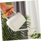 Xmas Indoor Watering Can 900ml White Iron Wood Long Spout - Image 6