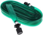 Sewroro Pvc Garden Soaker Hose with Holes for Farm Plant Irrigation and Yard Flat Watering, 15m Green Drip Irrigation Hose for Lawn and Garden Cooling by sewroro
