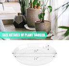 OUPSAUI 4 Pack Clear Plant Saucer 4 6 8 10 12 14 16 18 20 22 Inch Plant Trays for Pots, Plastic Extra Large Planter Saucers for Outdoors Indoors, Drip Catcher Water Tray for Plants (16 Inch) - Image 7