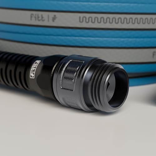 FITT HiFlo Water Hose 25ft, Multipurpose Flat Garden Hose, Easy to Use and Long-lasting Performance, Grey - Image 5