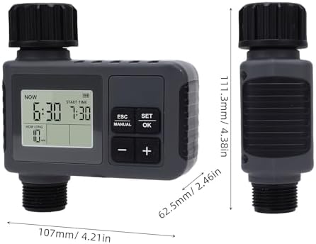 Programmable Sprinkler Timer, Irrigation Water Timer with Digital for Garden Soaker Hose, Rain Delay Manual Automatic Watering System for Outdoor, Yard, Lawn - Image 7