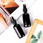 2oz Glass Spray Bottle, Fine Mist Boston Glass Bottles with Black Fine Mist Sprayer Small Clear Bottles for Essential Oils, Bath, Beauty, Hair & Cleaning, UV Black, Pack of 24 - Image 6