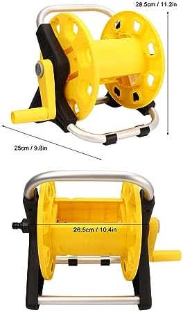 Compact Hose Reel, Wall Mounted 20m Hose Reel Lightweight Portable Hose Pipe Reel Prevents Twisting Standing Mobile Hose Reels for Home Patio Deck Yard Garden - Image 2