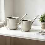 White Watering Can 50oz Stainless Steel for Indoor Plants - Image 4