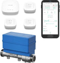 FlowShield HomeGuard 1.25": 3 Leak Detectors, Hub, 1.25" NSF Certified FlowSmart All-in-One Ultrasonic Water Meter with Auto Shutoff, Real-Time Leak Detection, App-Enabled, 10-Year Battery by YoLink