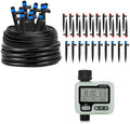 Drip Irrigation System for Garden, Greenhouse Watering System 230FT+Hose Timer by POCKETPANDA