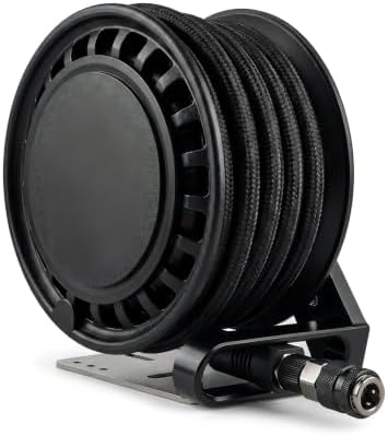 Retractable Air Hose Reel, 1/4" x 23Ft Hybrid Polymer Hose,450 PSI Max by SEAPENG