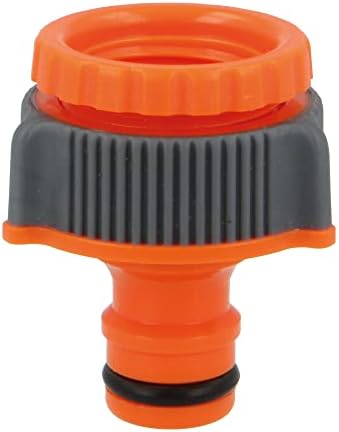 Amig - Adapter And Reducer For Faucet Fittings | 1/2" And 3/4" | Quick And Easy Connection For Water Pipes | Frost And UV Resistant | ABS Plastic And Rubber | Orange And Grey by Amig