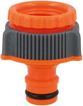 Amig - Adapter And Reducer For Faucet Fittings | 1/2" And 3/4" | Quick And Easy Connection For Water Pipes | Frost And UV Resistant | ABS Plastic And Rubber | Orange And Grey by Amig