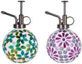 6.5 in. Assorted Glass Mosaic Plant Mister Self-Watering Globe Pack of 12 by Unknown