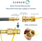 36 Feet 1/2-Inch ID Natural Gas Hose with Quick Connect Fitting for weber, charbroi, Grill, Pizza Oven, Patio Heater and More NG Appliance, Propane to Natural Gas Conversion Kit - CSA Certified - Image 3