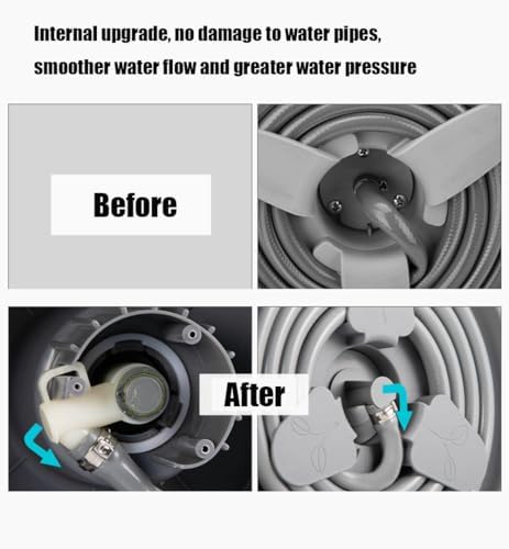 Retractable Garden Hose Reel with 9 Function Nozzle and Watering Set - Image 4