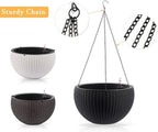 13.4 inch Self-Watering Hanging Planters, 13.4 Inch, Black, 2 - Image 6
