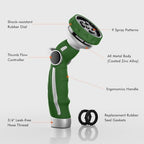 RESTMO Metal Garden Hose Sprayer with 7 Spray Patterns and Flow Control, Heavy Duty Garden Hose Nozzle with 9 Watering Patterns and Thumb Control - Image 6