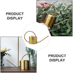 SUPVOX Brass Watering Can Long Spout Stainless Steel Spraying Bottle for Indoor Gardening 1300Ml Practical Flower Watering Pot for House Plants - Image 4