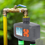 Sprinkler Timer,2 Outlet Hose Watering Timer 2 Zone Sprinkler with Rain Sensor Automatic Irrigation Controller with G3/4 Male to G1/ Female Adapter - Image 3