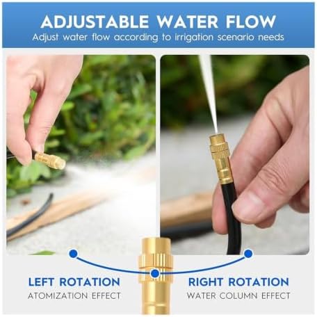 pureza 10pcs Brass Misting Nozzle Atomization Sprayer for Garden Irrigation - Image 5