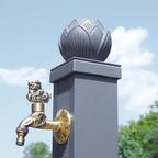 Vertical Square Garden Water Column, Aluminum Alloy, Freestanding Outdoor Faucet, Garden Hose Holder, Decorative Fountain Yard Hydrant for Watering Irrigation and Cleaning(74 cm/29.1 in) - Image 4